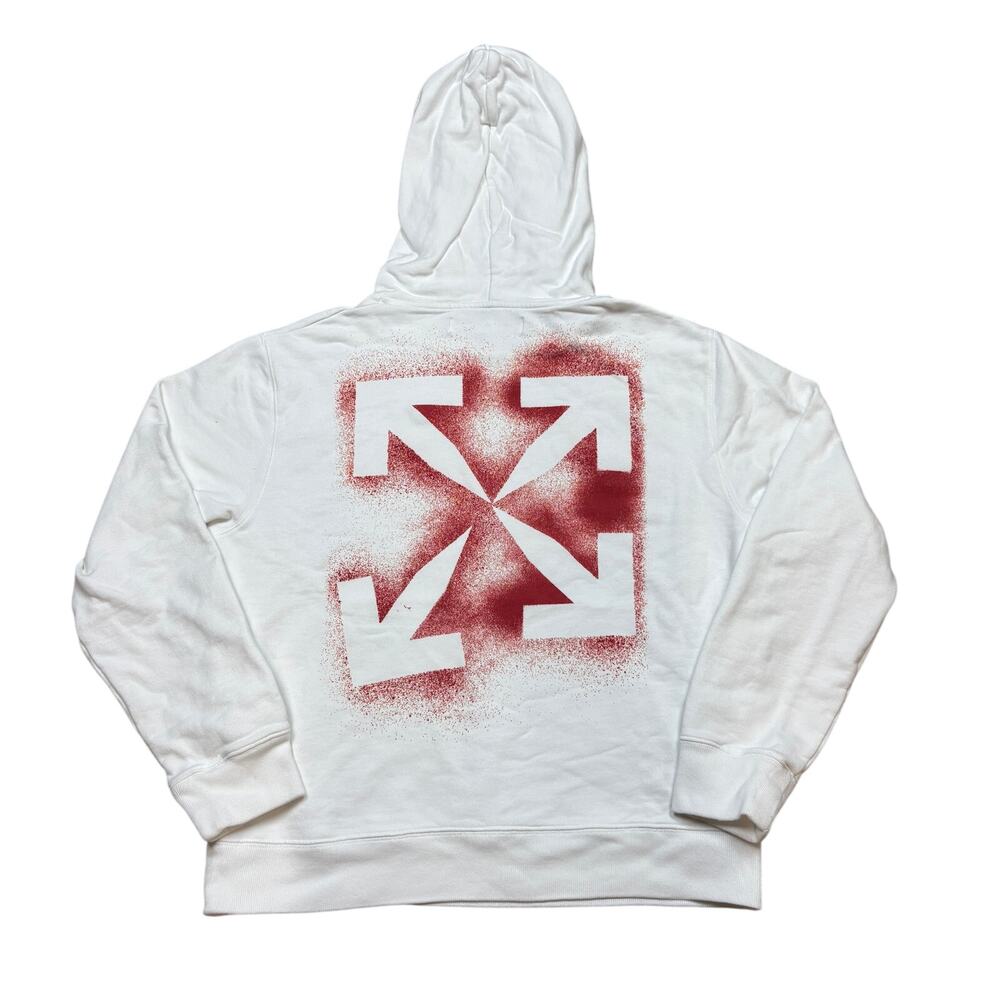 Off-White Main Label Virgil Abloh Stencil Arrows Logo Print Hoodie XL